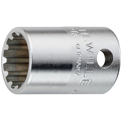 STAHLWILLE 02011016 45ASP BI-HEX שקע עם כונן מרובע 3/8 אינץ ', גודל 16 SPLINE, עשוי מפלדה בעלת ביצועים גבוהים וכרום מצופה, דקיק לחירות צמודים, מיוצר בגרמניה