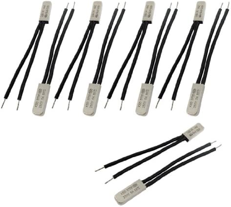 UXCell 10 PCS מתג בקרת טמפרטורה בימטלית תרמוסטט 55C N.C KSD9700