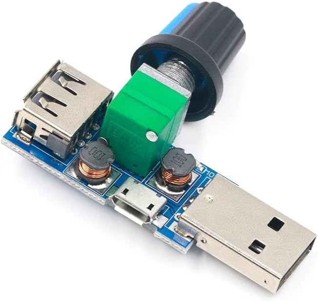 נגיד המאוורר של USB נגיד רוח מהירות רוח בקרת אוויר רגולטור קירור קירור אילם רב פונקצית פונקציה מתג מהירות מתג מתג DC 5V -
