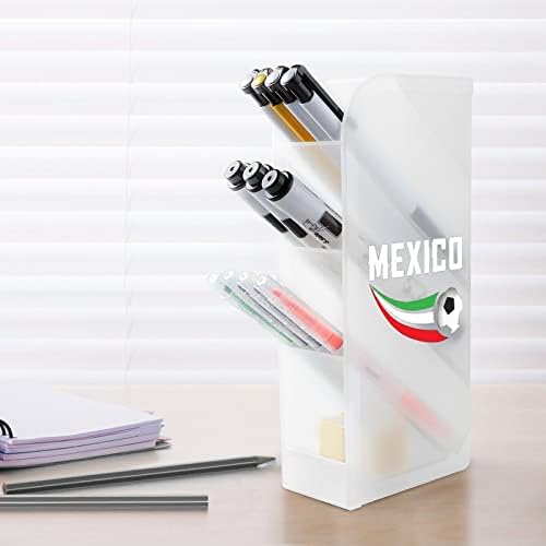 מקסיקו דגל כדורגל עט מחזיק עיפרון ארגונית אחסון איפור מברשת כוס אמנות אספקת עבור שולחן משרד בית לבן