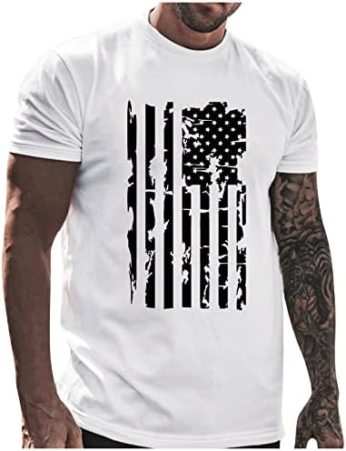 חולצות פטריו של פיררו לגברים אמריקה דגל דגל גרפי יום עצמאות חולצת טריקו