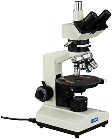 OMAX 40X-1500X TRINOCULAL MICROSCOPE עם חתיכת NOSEPIET ADVERUPLE ו- BERTRAN