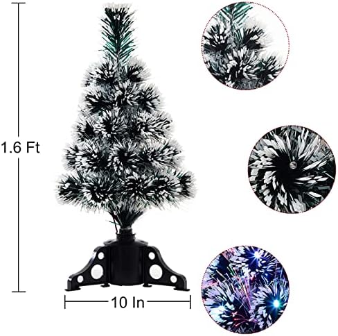 עץ חג המולד המלאכותי של 2 רגל, עץ חג המולד המלאכותי, עץ חג המולד של סיבים אופטיים של שולחן