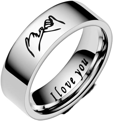 ג ' וד תכשיטנים 6 ממ נירוסטה קלאסי רגיל אוהבי זוג נישואים הצהרת יום נישואים הבטחת טבעת
