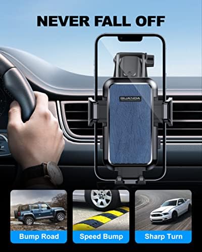 Guanda Technologies Co., Ltd. מחזיק טלפון סלולרי של מכונית אוניברסלית עבור לוח המחוונים שולחן השמשה הקדמית מחזיק טלפון סלולרי לרכב, הרכבה על מכונית תקליטור עם תכנון הפעלת יד אחת