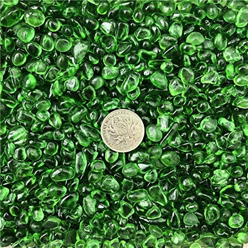 Laaalid XN216 50G 7-9 ממ זכוכית ירוקה חצץ זיגוג אבן סלע אבן מלוטש דגימה אקווריום תפאורה אבנים טבעיות ומינרלים טבעיים
