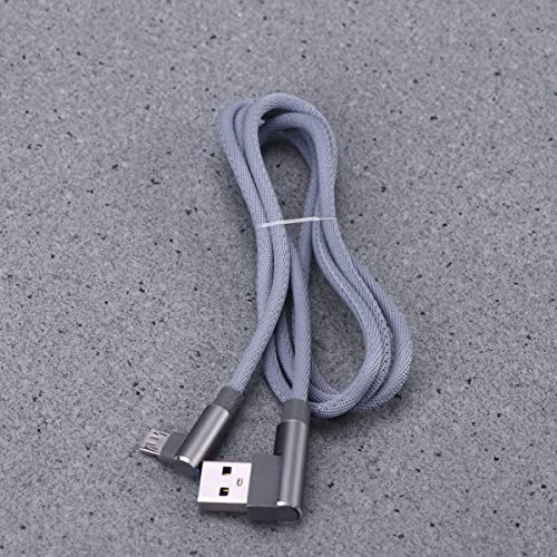 Ultechnovo USB C 90 מעלות כבל USB כבל מיקרו, כבל מטען כבלים של 90 מעלות, זווית ימנית, 2.4 א ', 1 מ', כבל USB קלוע ניילון עבור כבל מטען טלפון אוניברסלי