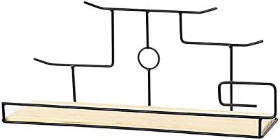מדף קישוט בלמידה סגנון פשוט סגנון קיר תלוי קישוט מתכת בסיס עץ בסיס יציבות טבעית יפה ונדיבה מעל לוח מסננת כיור