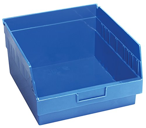 אחסון קוונטי QSB209BL 8-Pack 6 תליית מדף פלסטיק מכולות אחסון, 11-5/8 x 11-1/8 x 6, כחול