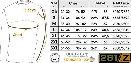 חולצת טריקו שרוול ארוך כותנה נמתחת צבאית לגברים 281 ז-גופיית טיולים טקטית חיצונית-קו לחימה מעניש