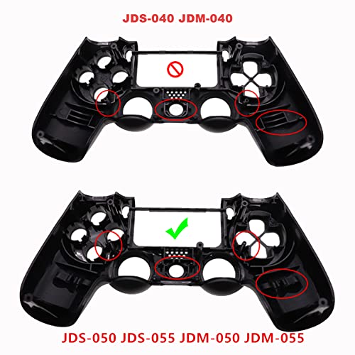 מארז דיור של בקר משחקי הפלסטיק של Huayuwa עם כפתורים החלפת כפתורים מתאים ל- PlayStation 4 Pro 5.0 JDS-050 JDS-055 JDM-050 JDM-055