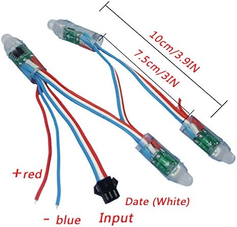 Rextin WS2811 פיקסלים דיגיטליים הניתנים להתייחסות LED אורות עמיד למים RGB צבע מלא 12 ממ DC 12V