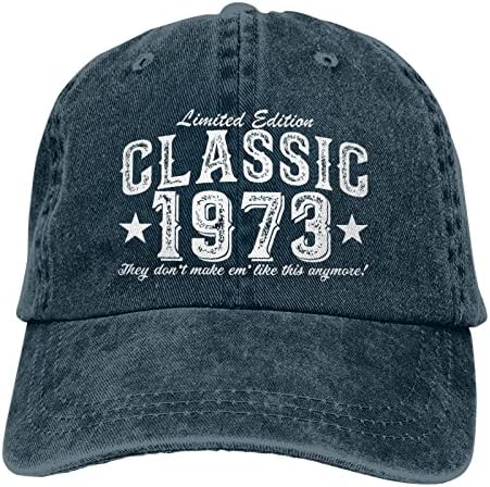 50 שנה ישן בציר רכב 1973 כובע עבור יוניסקסס קלאסי 1973 50 יום הולדת בייסבול כובע לנשים כובע