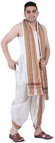מגבת Panjakejam Dhoti של גברים עם גודל ללא כיס. על ידי הודי Colletable