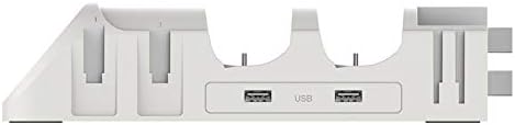 ECHZOVE טעינה עגינה עבור בקרי מתג Nintendo, מטען עמדת מתג Constral Constrals ו- Joy Cons עם 2 תקעים USB 2.0 ו -2 יציאות USB 2.0 - GreenWhite