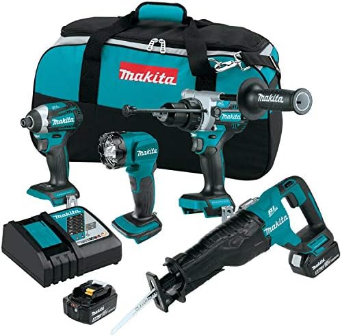 MAKITA XT453T 18V LXT LTX-ION-ION ללא מברשות 4-PC. ערכת משולבת, BL1860B 18V LTX LITHIUM-ION 6.0AH סוללה, ו- XSS02Z 18V LTX