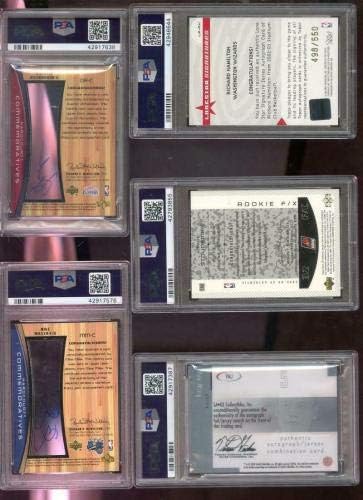 2002-03 Sage Yao Ming Jersey Rookie RC חתום חתימה אוטומטית PSA 8 כרטיס מדורג - כדורסל קלף כרטיסי טירון עם חתימה