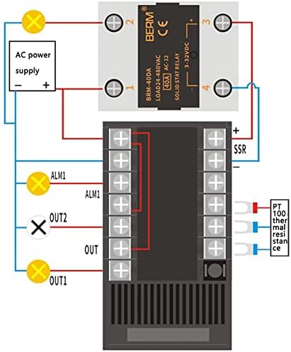 Studyset Digital PID תרמוסטט FK02-MVXAN ממסר 180-240VAC 0-400 מעלות CHB402 בקר טמפרטורת SSR לחממת תנור מבשלת ביתית
