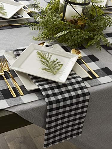 DII GINGHAM CHECK COLLENGOP TABLETOP, שחור, סט מפיות