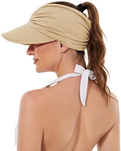 נשים מגן שמש רחב שוליים כובעי שמש לנשים קיץ צחי קוקו מתקפל