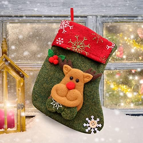תיק לחג המולד מתנה לקישוט קטן שקית מתנה גרבי ממתקים גרבי חג המולד קישוט מלאכה מיני קישוטי חג המולד למגש