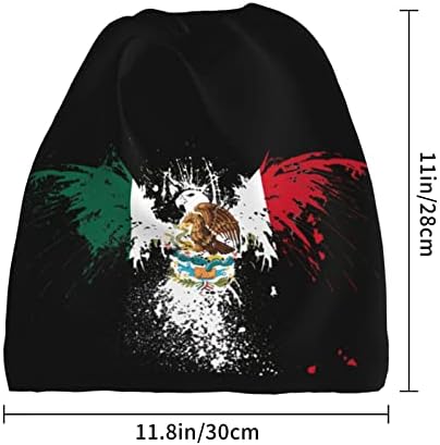 מקסיקו חמוד מקסיקו דגל מקסיקני כובע כפה רב -תכליתית לגברים ונשים חורפים כובעי סריגה חמים כובע גולגולת
