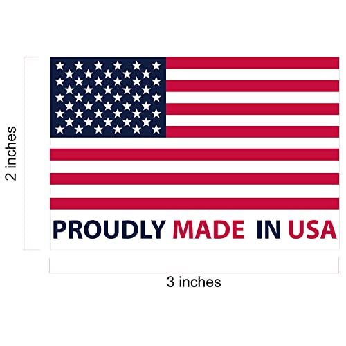 2 איקס 3 בגאווה תוצרת ארצות הברית מדבקות צבעוניות גיליון -100 מדבקות