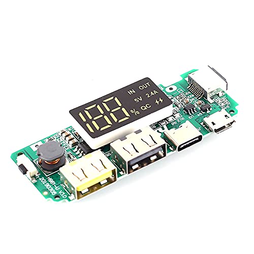 QC Mobile Power Boost Module 5V 2.4A Charger Circuit Board תצוגת LCD