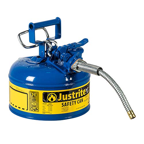 ג 'וסטריט 7210320 זרימה 1 ליטר, פלדה מגולוונת סוג השני בטיחות כחול יכול עם 5/8 זרבובית גמישה
