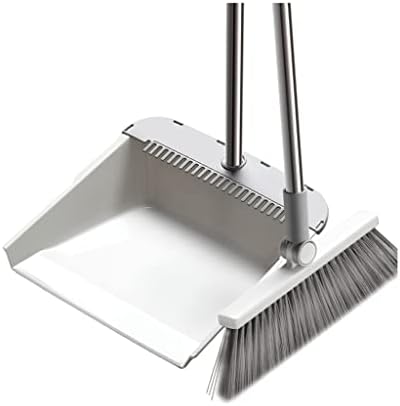 מטאטא Lysldh ו- Dustpan סט מטאטא מטאטא ביתי עם סט ניקוי נטול אבק מסוג שן מסרק