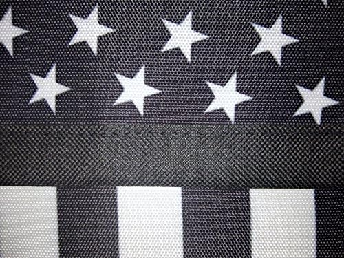 דגל קו דק דק דק דגל כפול דו צדדי 12.5 x 18 אינץ 'דגל משטרה דגל אמריקאי נעשה על ידי קישוט הדשא של אוקספורד