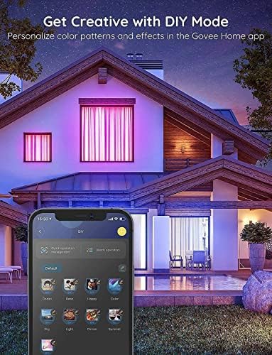 נורות רצועת LED של Govee, רצועת אור LED 32.8ft RGB עם שלט רחוק, 20 צבעים צרור RGB נורות LED, נורות LED 32.8ft Bluetooth עם בקרת אפליקציות, 64 סצינות