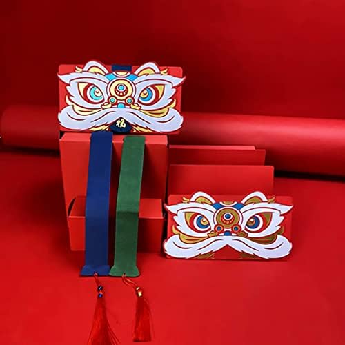 דקורטיבי מעטפות סיני אדום מעטפת 2022 גלגל המזלות שנה הונג באו ריקוד האריה כסף כיסים ברכת חג מעטפת כסף שקיות לשנה חדשה חג המולד אביב פסטיבל חתונה מעטפות