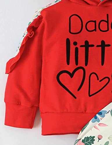 בגדי תינוקות יילוד תינוקת קפוצ'ון שרוול ארוך + מכנסי פרחים הגדרת תלבושות לילדות פעוטות 2 יחידות