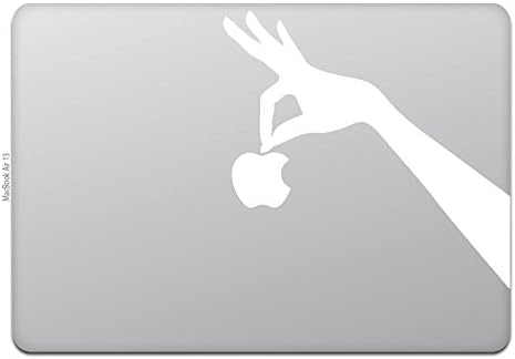 חנות טובה של MacBook Air/Pro 13 מדבקת מדבקה של MacBook יד מחזיקה Apple White M596-W