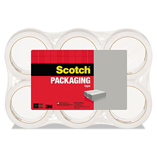 Scotch 3350 קלטת אריזה למטרה כללית, 1.88 אינץ 'x 166.7yds, ברור, 6/חבילה