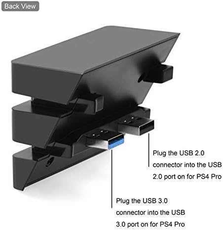 מתאם Jopwkuin USB 3.0/2.0 מתאם במהירות גבוהה, 5 רכזת USB נמל מחווני LED ייחודיים מתאם הבקר של רכזת הרחבה עבור 4