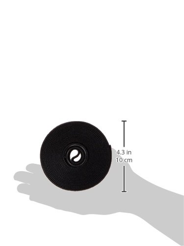 VELCRO 1801-OW-PB/B ניילון שחור OneWrap רצועת Velcro, וו ולולאה, 1/2 רוחב, 10 'אורך