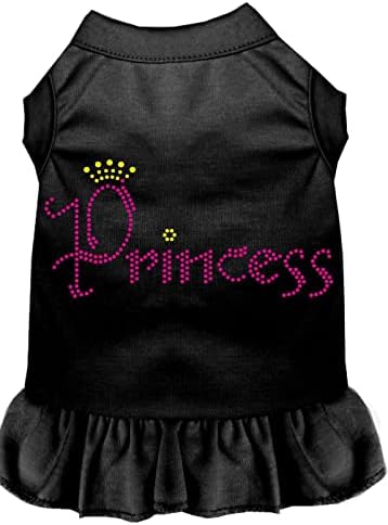 מוצרי חיות מחמד של מיראז 'שמלת נסיכה ריינסטון, 3x-גדולה, שחורה עם ורוד בהיר