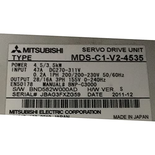 MDS-C1-V2-4535 יחידת אספקת חשמל 50/60Hz MDSC1V24535 יחידת כונן סרוו לבקר מערכת CNC חדש באחריות לשנה אחת