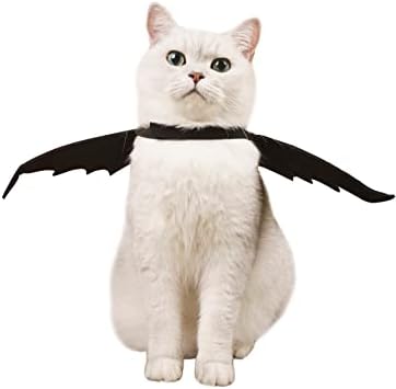 Qwinee Halloween כנפי עטלף כלב תחפושת לחתול קוספליי תלבושות בגדי חתול לגור חתלתול חתלתול כלבים בינוניים קטנים שחור