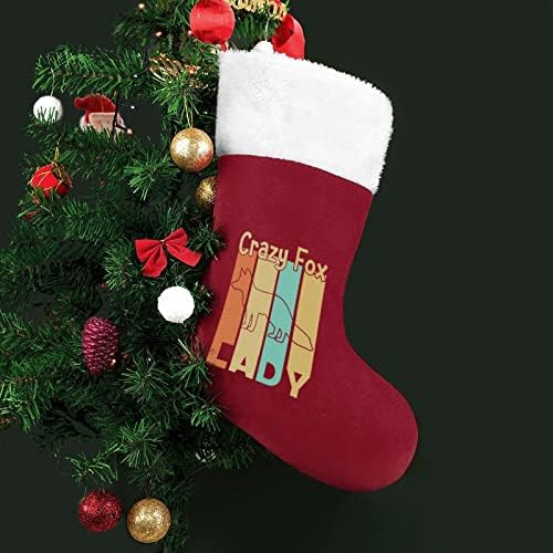 גרבי חג המולד של שועל משוגע גרבי חג המולד גרביים שקית מתנה לחג משפחתי עץ עץ קישוטים לקישוטים