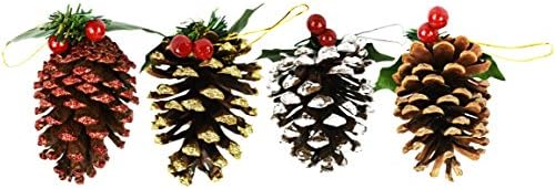 שחור ברווז מותג סט של 12 אצטרובל חג המולד קישוטי! גליטר חלבית צבעוני אצטרובלים מושלם עבור לקשט לעונת החגים!