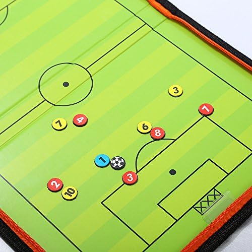 פנטומסקי כדורגל נייד/כדורגל רוכסן מגנטי מסוג טקטיקות לוח אימון עם מגנטים, עט ומחקים