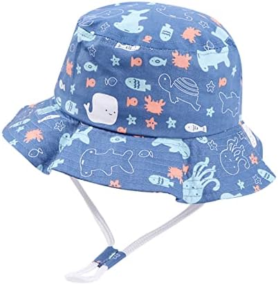תינוק חוף שמש כובע קיץ נהג משאית כובעי ילדים מתכוונן סנטר רצועת שמש הגנת כובעי חמוד קריקטורה חיצוני דלי כובע.