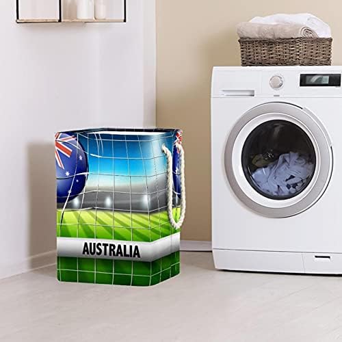 כביסת אוסטרליה כדורגל כדור ב נטו מתקפל סלי כביסה משרד כביסה סל בגדי אחסון ארגון לחדר אמבטיה חדר שינה במעונות