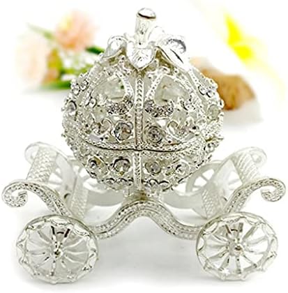 וולנוטה מתכת ריינסטון תכשיטים תכשיטים תיבת תכשיט דלעת צורת עגלת עגלת מלאכה עיצוב הבית