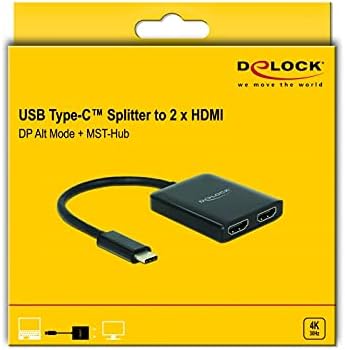 Delock Splitter USB Type-C זכר שחור