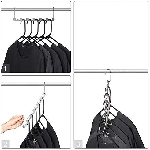 MXiaoxia בגדי קולב תליה שרשרת תלייה חולצות ארונות ארון נירוסטה מסודרים לחסוך מארגן חלל קולבים לבגדים