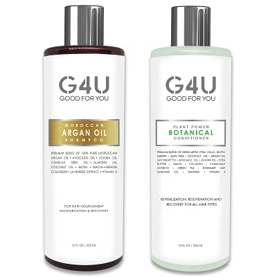 שמפו שמן argan g4u ומרכך בוטני קבעו נפח טבעי מזין סולפט חינם לנשים ולגברים כל סוגי השיער 12 פלורידה